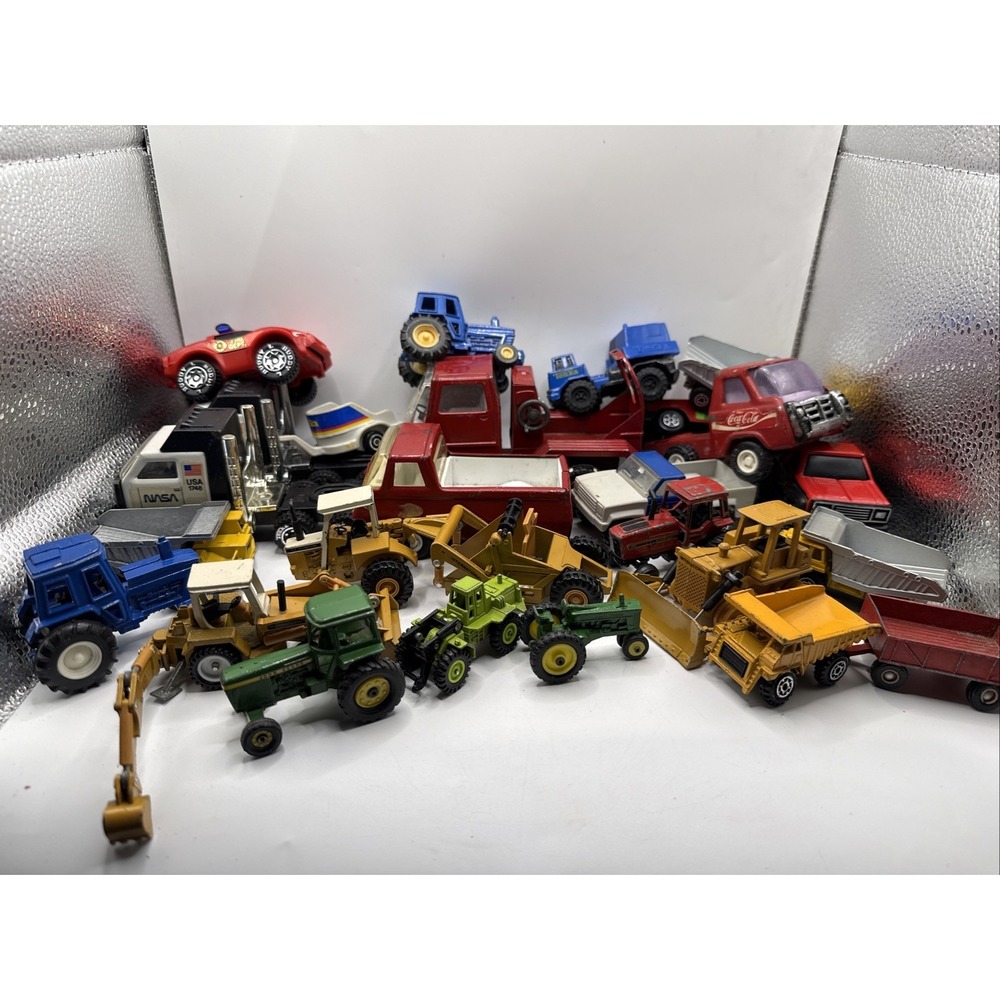 Farm Tractor Construction Toy Lot Tonka Trucks ERTL John Deere Coca Cola